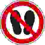 Verbotsschild Betreten der Fläche verboten, Hygiene und Abstand Folie selbstklebend (Ø) 100mm ISO 7010 1St.
