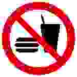 Verbotsschild Essen und Trinken verboten Folie selbstklebend (Ø) 315mm ISO 7010 1St.