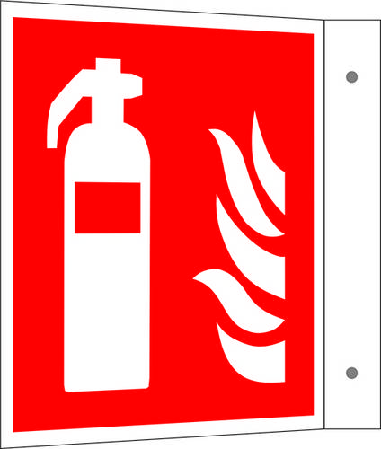 Brandschutzschild Feuerlöscher Aluminium (B x H) 150 mm x 150 mm ISO 7010 1 St.