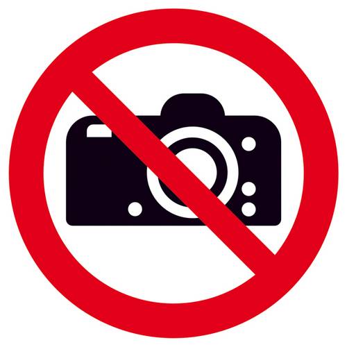 Verbotsschild Fotografieren verboten Folie selbstklebend (Ø) 100 mm ISO 7010 1 St.