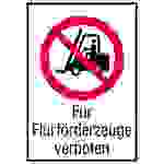 Verbotsschild Für Flurförderzeuge verboten Aluminium (B x H) 210mm x 297mm ISO 7010 1St.