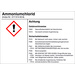 SafetyMarking 21.B1200.03 Gefahrstoffetikett G003 Ammoniumchlorid Folie selbstklebend (B x H) 105mm x 74mm 1St.
