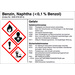 SafetyMarking 21.B1200.04 Gefahrstoffetikett G004 Benzin (<0,1% Benzol) Folie selbstklebend (B x H) 105mm x 74mm 1St.