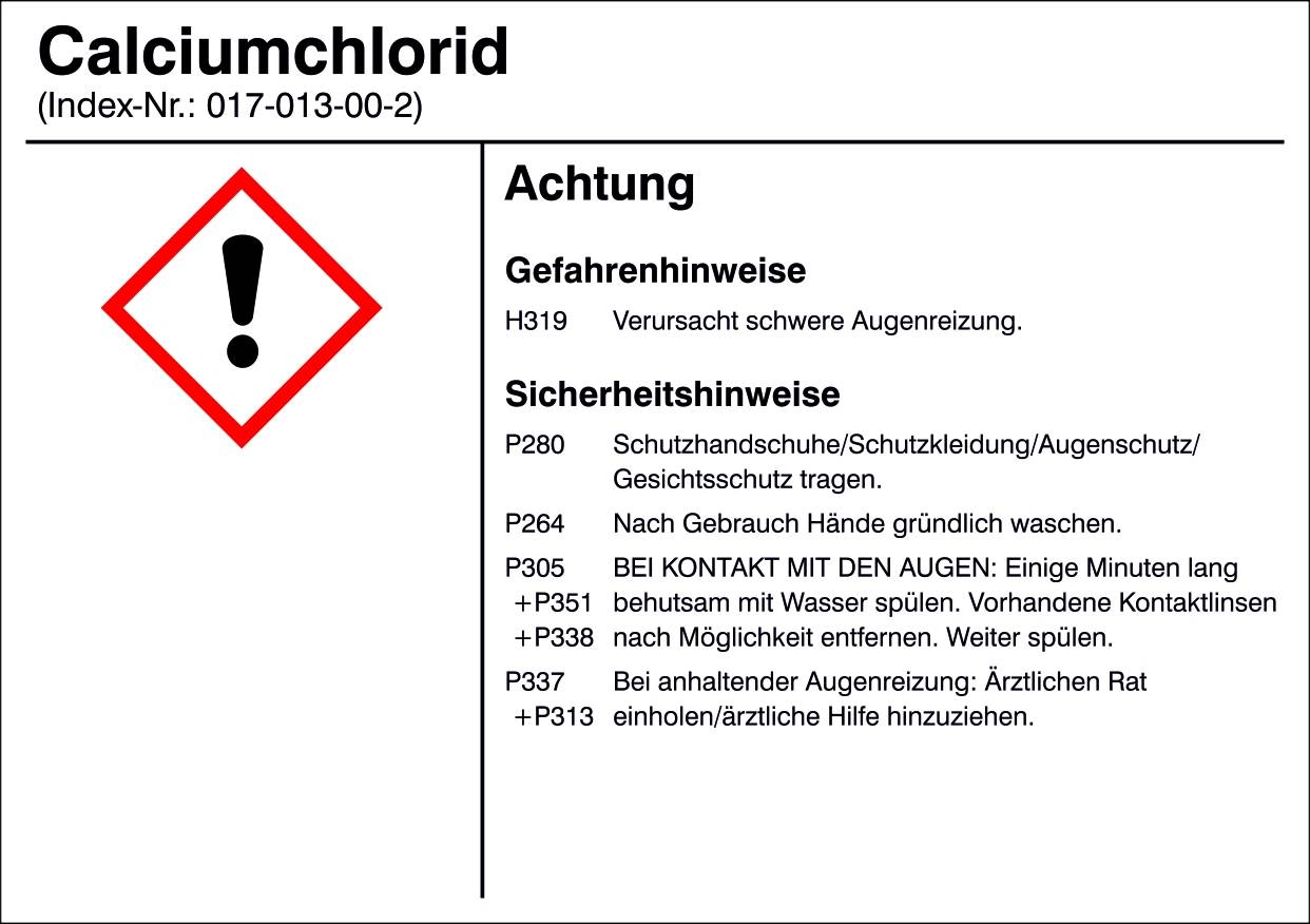 SafetyMarking 21.B1200.06 Gefahrstoffetikett G006 Calciumchlorid Folie selbstklebend (B x H) 105mm x 74mm 1St.