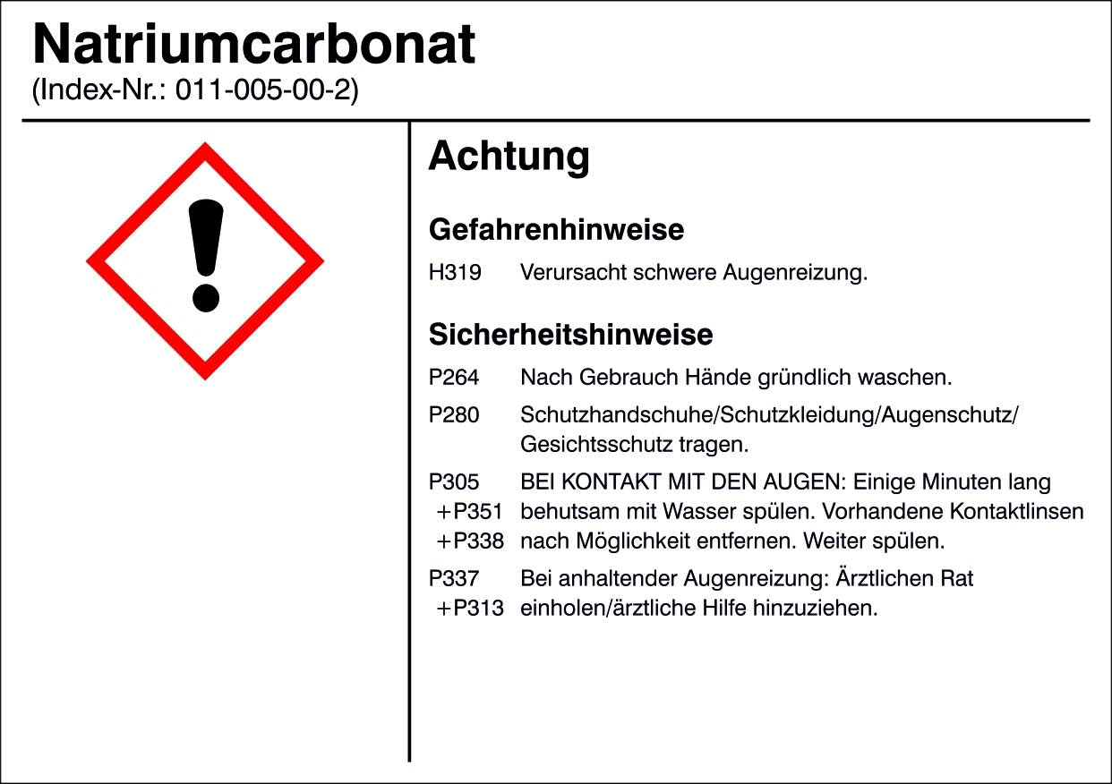 SafetyMarking 21.B1200.14 Gefahrstoffetikett G014 Natriumcarbonat Folie selbstklebend (B x H) 105mm x 74mm 1St.