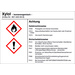 SafetyMarking 21.B1200.22 Gefahrstoffetikett G022 Xylol, Isomerengemisch Folie selbstklebend (B x H) 105mm x 74mm 1St.