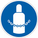 Gebotsschild Glasflaschen sichern Folie selbstklebend (Ø) 100mm ISO 7010 1St.