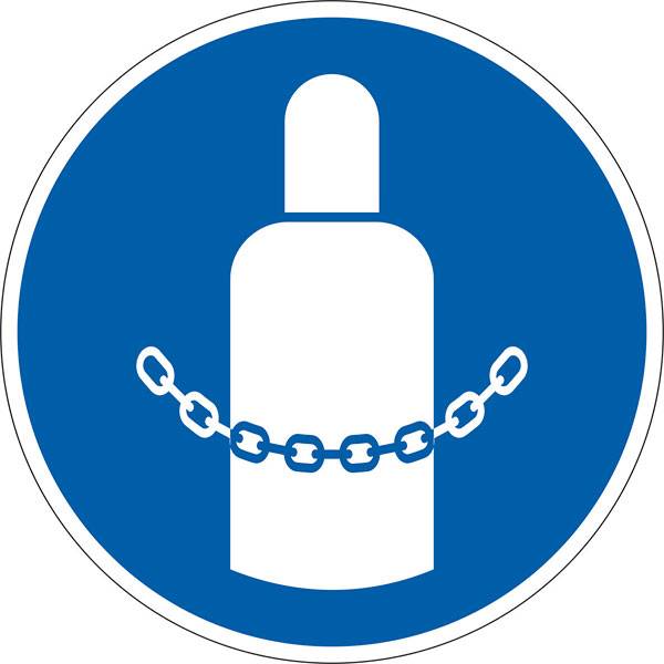 Gebotsschild Glasflaschen sichern Folie selbstklebend (Ø) 100mm ISO 7010 1St.