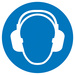 Gebotsschild Gehörschutz benutzen Folie selbstklebend (Ø) 200mm ISO 7010 1St.