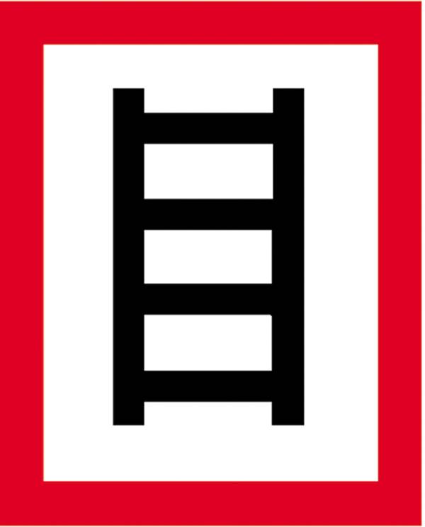 SafetyMarking 11.2692 Hinweisschild Geeignete Stelle zum Anleitern Aluminium (B x H) 200mm x 250mm 1St.