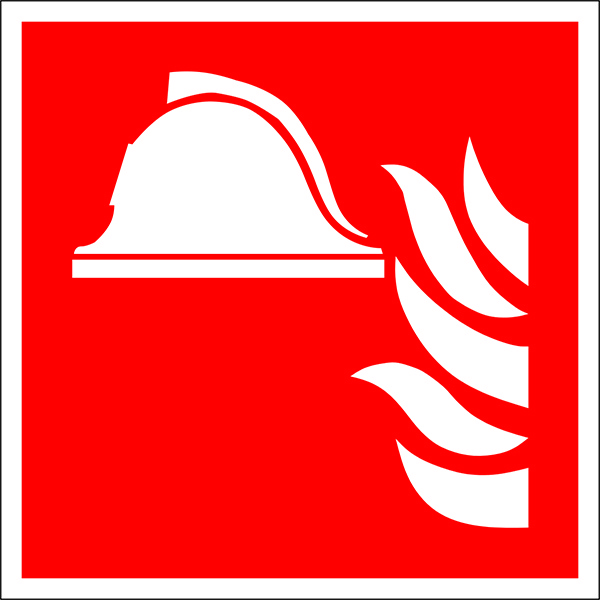 Brandschutzschild Mittel und Geräte zur Brandbekämpfung Folie selbstklebend (B x H) 150mm x 150mm ISO 7010 1St.