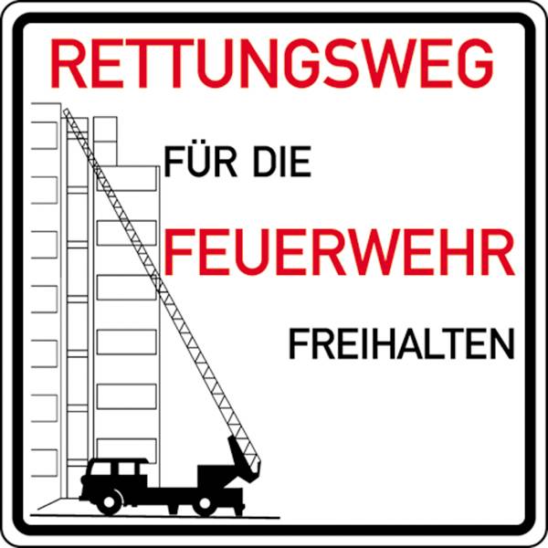 SafetyMarking 51.2762 Hinweisschild Rettungswege freihalten Aluminium (B x H) 500mm x 500mm 1St.