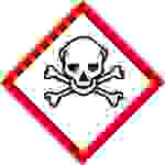 SafetyMarking 21.B1025 GHS-Gefahrenpiktogramm 06 Totenkopf Folie selbstklebend (B x H) 100mm x 100mm