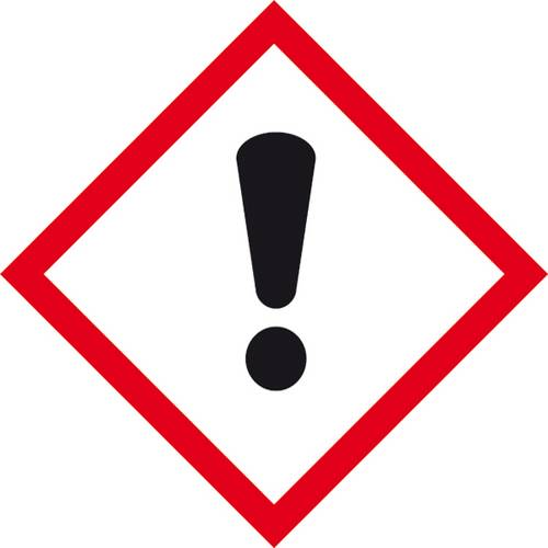 SafetyMarking 21.B1028 GHS-Gefahrenpiktogramm 07 Ausrufezeichen, Hygiene und Abstand Folie selbstkl