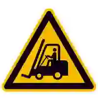 Warnschild Flurförderfahrzeuge Aluminium 400mm ISO 7010 1St. Warnschild Flurförderfahrzeuge Aluminium 400mm ISO 7010 1St.