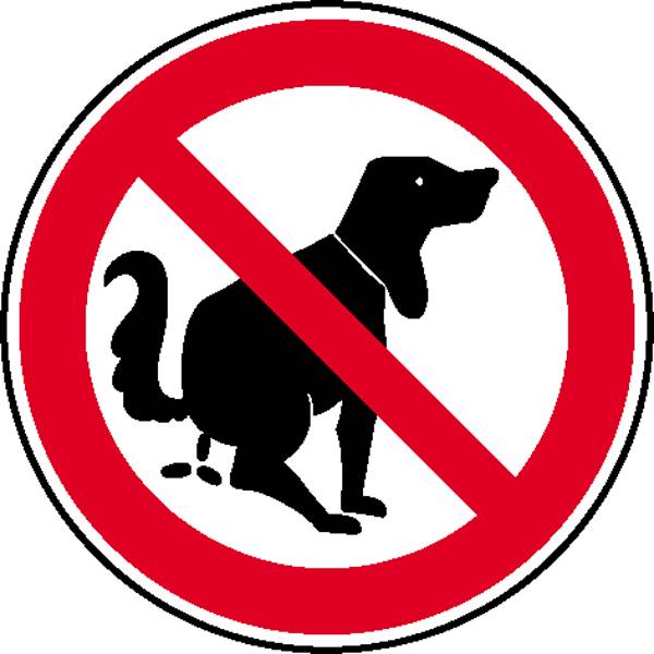 Verbotsschild Hier kein Hundeklo Folie selbstklebend (Ø) 200 mm 1 St.