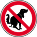 Verbotsschild Hier kein Hundeklo Folie selbstklebend (Ø) 200mm 1St.