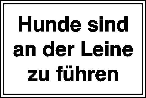 SafetyMarking 11.5453 Hinweisschild Hunde sind an der Leine zu führen Aluminium (B x H) 300mm x 200mm 1St.
