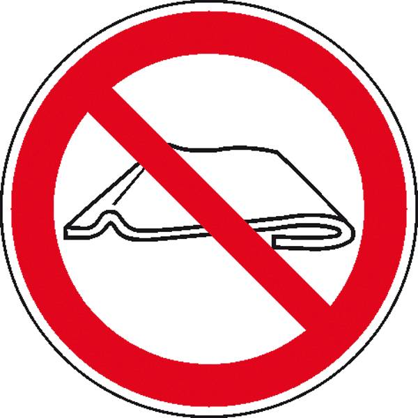 Verbotsschild Nicht falten oder zusammenschieben Folie selbstklebend (Ø) 100mm DIN 4844-2 1St.