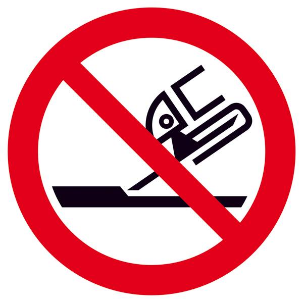 Verbotsschild Nicht zulässig für Seitenschleifen Folie selbstklebend (Ø) 100mm ISO 7010 1St.