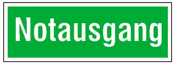 SafetyMarking Fluchtwegschild Aluminium Notausgang 15.0099 (B x H) 300mm x 105mm 1St.