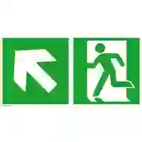 SafetyMarking Fluchtwegschild Aluminium Notausgang links, Richtungsangabe links aufwärts 15.3048 (B x H) 300mm x 150mm ISO 7010 SafetyMarking Fluchtwegschild Aluminium Notausgang links, Richtungsangabe links aufwärts 15.3048 (B x H) 300mm x 150mm ISO 7010