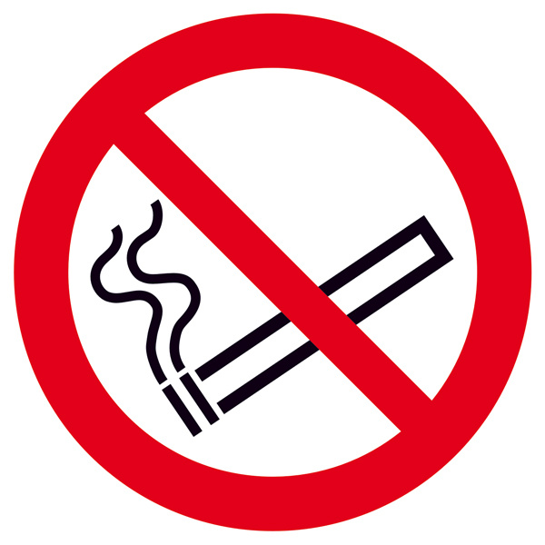 Verbotsschild Rauchen verboten Aluminium (Ø) 200mm ISO 7010 1St.