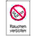 Verbotsschild Rauchen verboten Folie selbstklebend (B x H) 131mm x 185mm ISO 7010 1St.