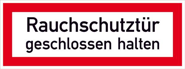 SafetyMarking 21.2861 Hinweisschild Rauchschutztür geschlossen halten Folie selbstklebend (B x H) 210mm x 74mm 1St.