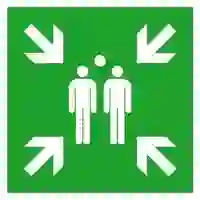 SafetyMarking Fluchtwegschild Aluminium Sammelstelle 15.A2010 (B x H) 400mm x 400mm ISO 7010 1St. SafetyMarking Fluchtwegschild Aluminium Sammelstelle 15.A2010 (B x H) 400mm x 400mm ISO 7010 1St.