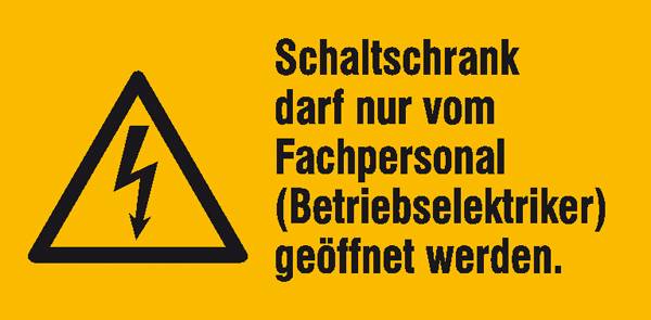 Warn-Kombischild Achtung Folie selbstklebend (B x H) 131 mm x 65 mm ISO 7010 1 St.