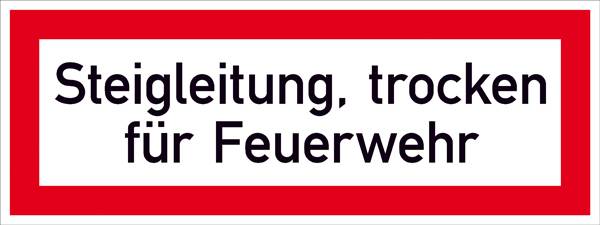 SafetyMarking 21.2880 Hinweisschild Steigleitung, trocken Folie selbstklebend (B x H) 210mm x 74mm 1St.