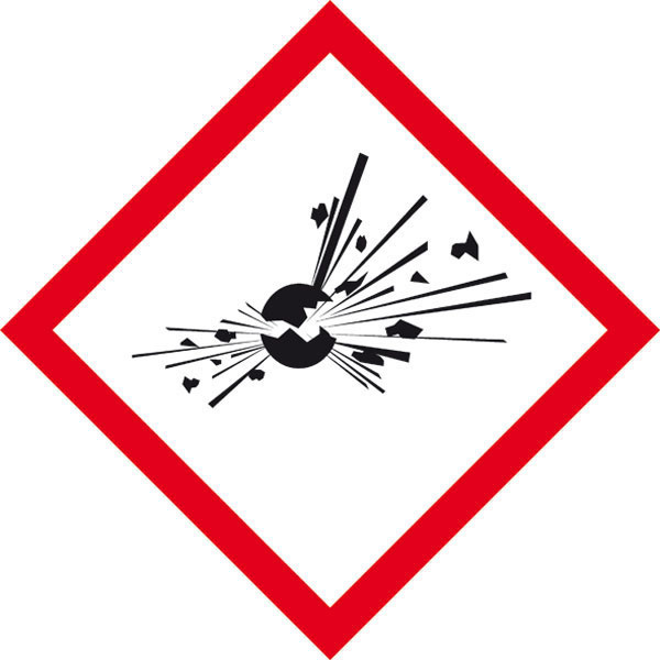 SafetyMarking 39.B1009 GHS-Gefahrenpiktogramm 01 explodierende Bombe Polyester (B x H) 50mm x 50mm