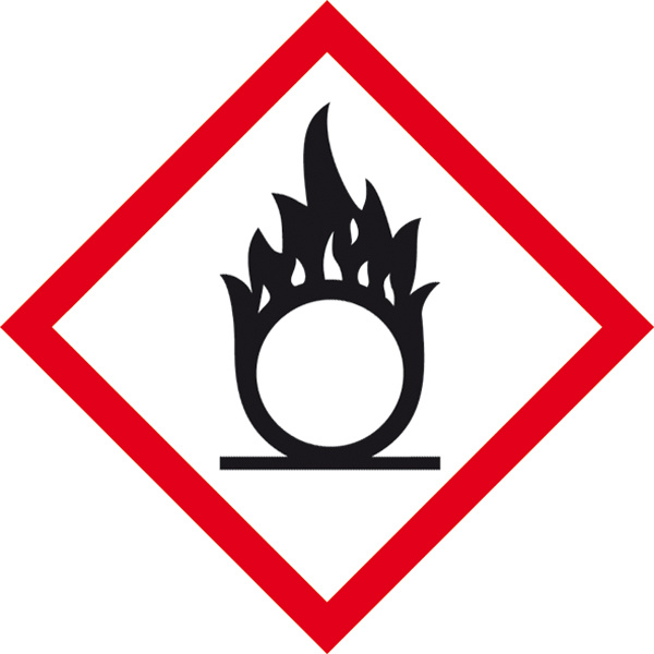 SafetyMarking 21.B1016 GHS-Gefahrenpiktogramm 03 Flamme über Kreis Folie selbstklebend (B x H) 100mm x 100mm