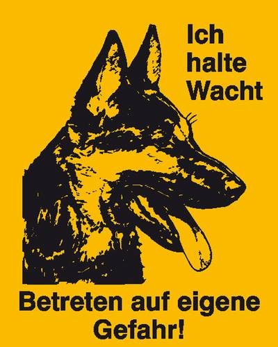 SafetyMarking 41.5344 Hinweisschild Schäferhund Kunststoff (B x H) 120mm x 150mm 1St.