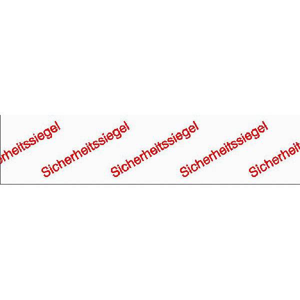 Das Bild zeigt ein Sicherheitssiegel mit dem Wort 'Sicherheitssiegel' in roter Schrift diagonal über den Bereich gedruckt.