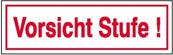 SafetyMarking 21.5372 Hinweisschild Vorsicht Stufe Folie selbstklebend (B x H) 250mm x 70mm 1St.