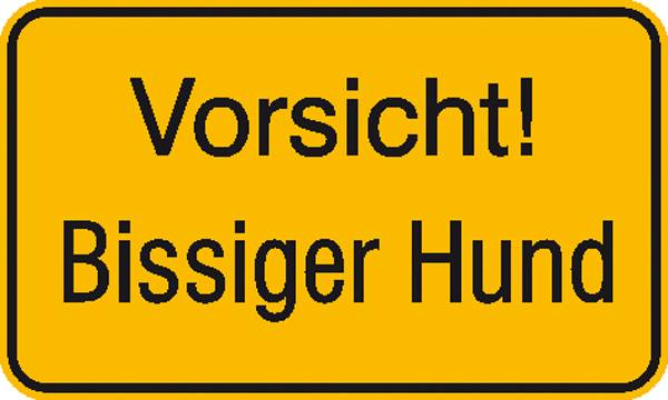 SafetyMarking 11.5599 Hinweisschild Bissiger Hund Aluminium (B x H) 250mm x 150mm 1St.