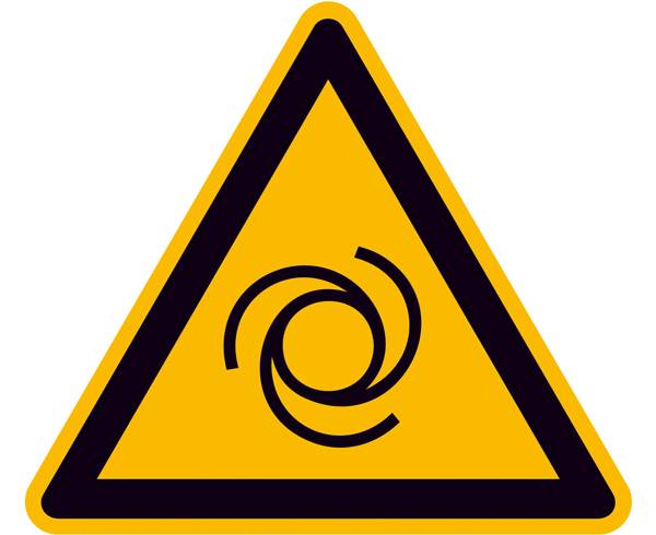 Warnschild Automatischer Anlauf Folie selbstklebend 200mm ISO 7010 1St.