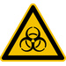 Warnschild Biogefährdung Folie selbstklebend 100mm ISO 7010 1St.