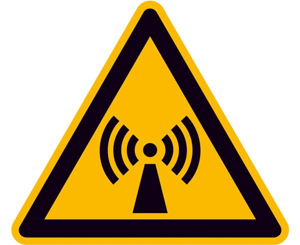Warnschild Nicht ionisierende Strahlung Aluminium 100 mm ISO 7010 1 St.