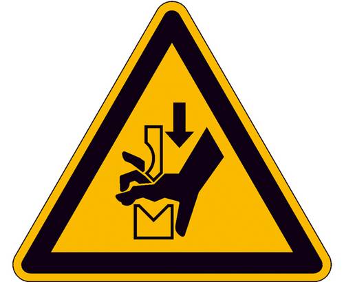 Warnschild Quetschgefahr Folie selbstklebend 50 mm ISO 7010 10 St.