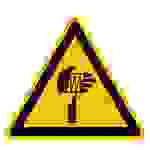 Warnschild Warnung vor spitzem Gegenstand Folie selbstklebend 100mm ISO 7010