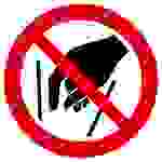Verbotsschild Hineinfassen verboten, Hygiene und Abstand Folie selbstklebend (Ø) 50mm ISO 7010 6St.