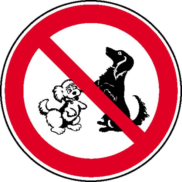 Verbotsschild Hundeverbot Folie selbstklebend (Ø) 100mm 1St.