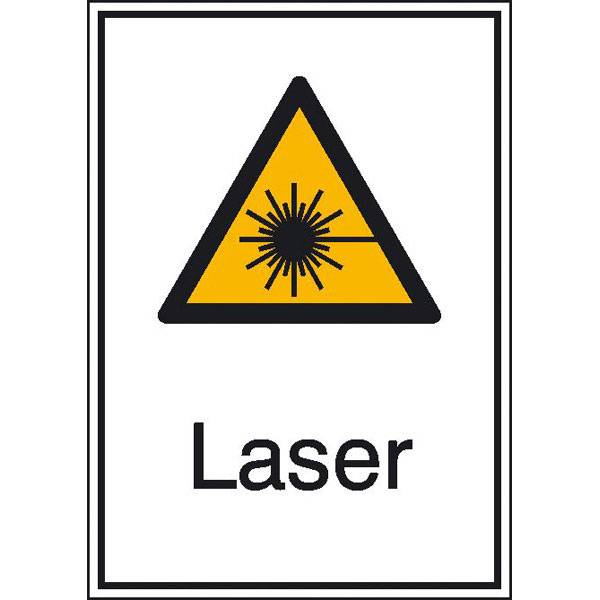 Warn-Kombischild Laser Kunststoff (B x H) 21mm x 297mm ISO 7010 1St.