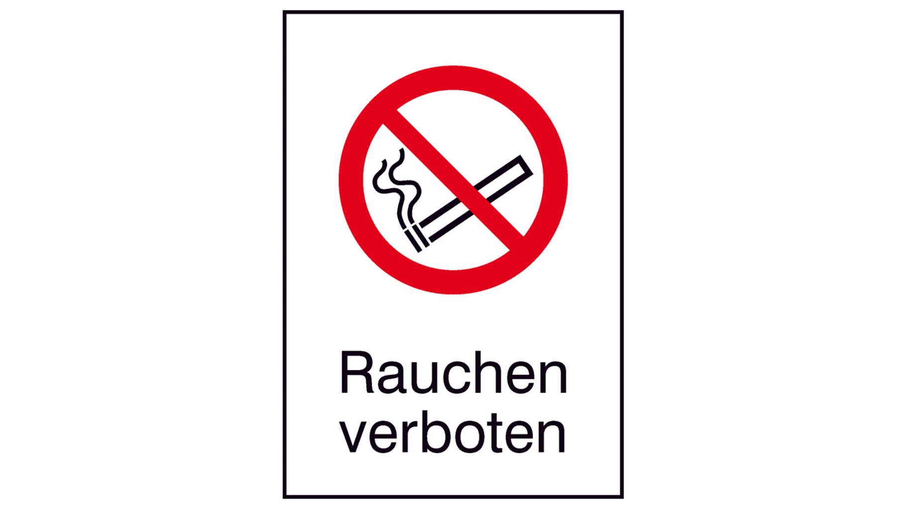 Verbotsschild Rauchen verboten Aluminium (B x H) 210mm x 297mm ISO 7010 ...