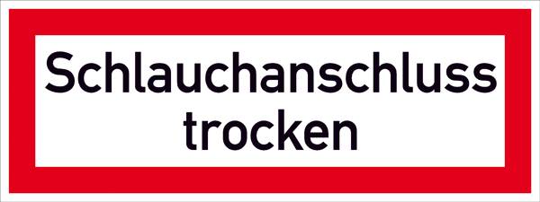 SafetyMarking 11.2586 Hinweisschild Schlauchanschluss trocken Aluminium (B x H) 297mm x 105mm 1St.