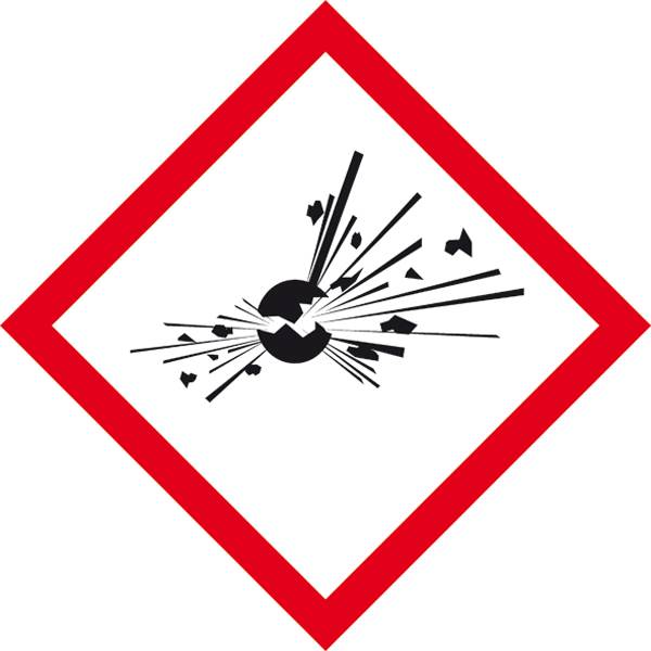 SafetyMarking 31.B1010 GHS-Gefahrenpiktogramm 01 explodierende Bombe Folie selbstklebend (B x H) 37mm x 37mm 500St.