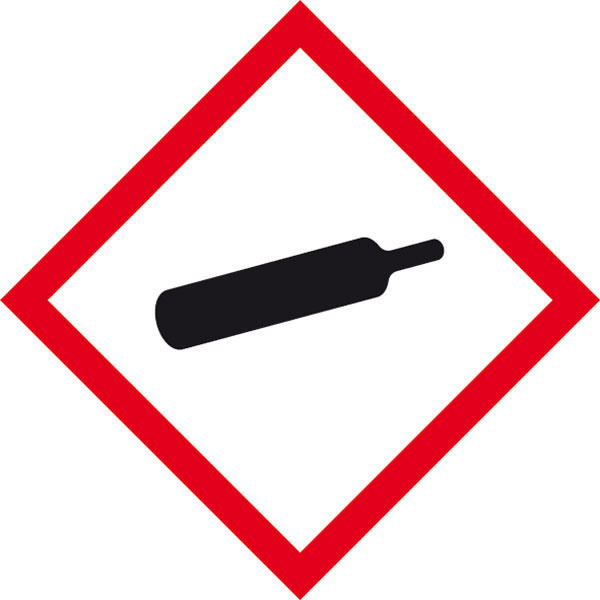 SafetyMarking 39.B1015 GHS-Gefahrenpiktogramm 04 Gasflasche Polyester (B x H) 50mm x 50mm 1St.